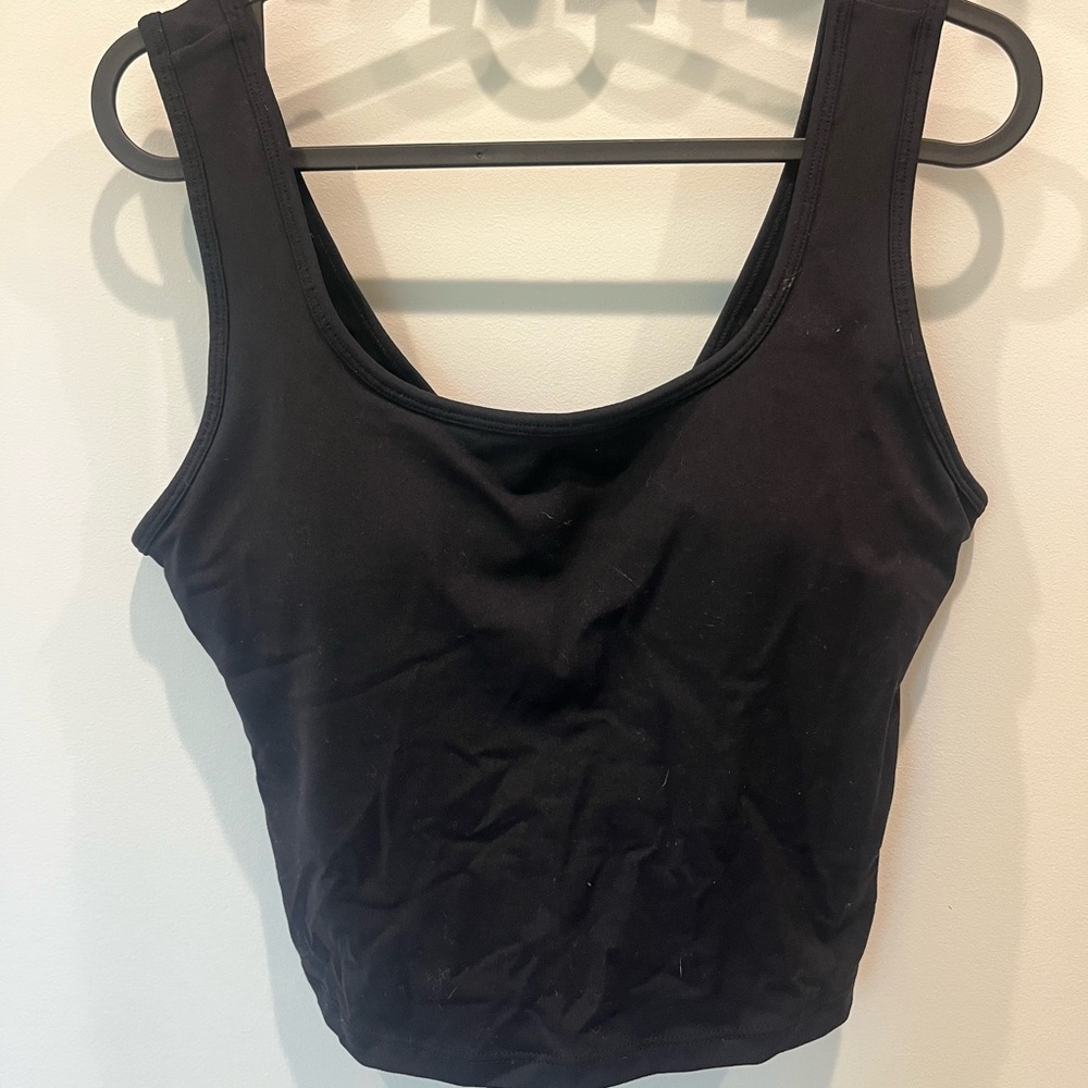 NWOT - Halara Black Cross Back Crop - Medium